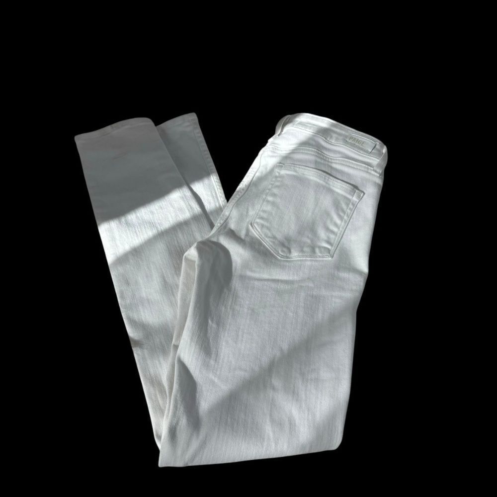 Paige Verdugo Ultra Skinny White Mid Rise Jeans Ultra White Sz 25 View 3